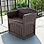 Suncast 31 Gallon Outdoor Backyard Garden Patio Seat Storage and Bench Chair with Arm Rest, Java