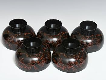 美品 懐石道具 木製 正法寺蒔絵 煮物椀 5客揃 内黒 おしゃれ 和食器 美品 懐石道具 木製 正法寺蒔絵 煮物椀 5客揃 内黒 おしゃれ 和