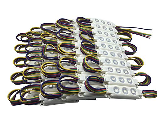 YXHL LED Module DC12V RGB 5050 Module Lights for Letter Sign Bill Billboard/Holiday Deco/Outdoor Inflatable Decorations (5050-RGB 100)