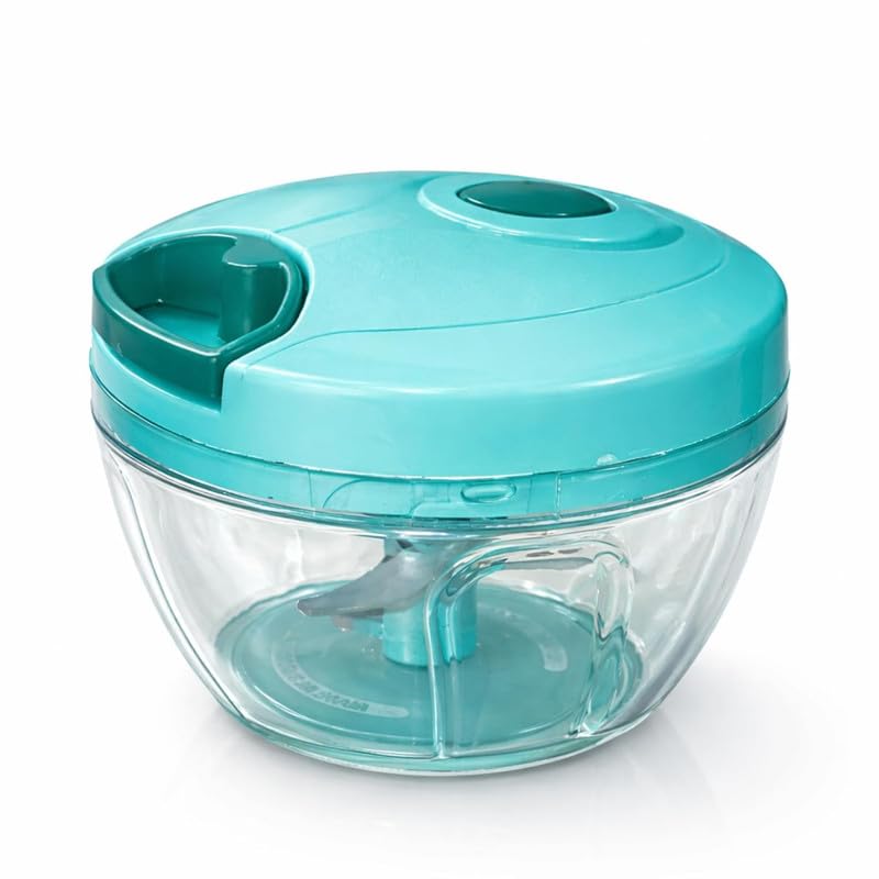 Polypropylene Mini Handy and Compact Chopper with 3 Blades for Effortlessly Chopping Vegetables and Fruits for Your Kitchen (12420, Green, 400 ml)-image-36