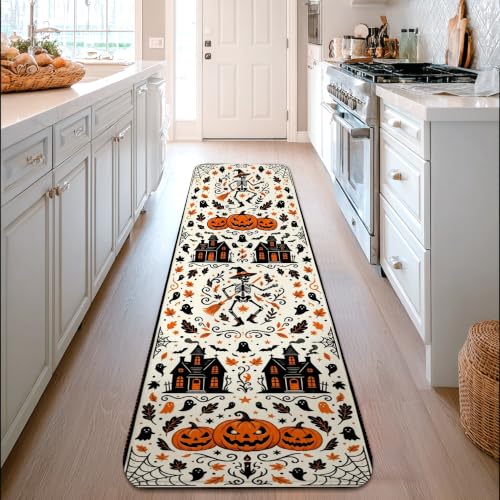 Alfombra pasillo esqueleto con impresión rectangular de esponja 4
