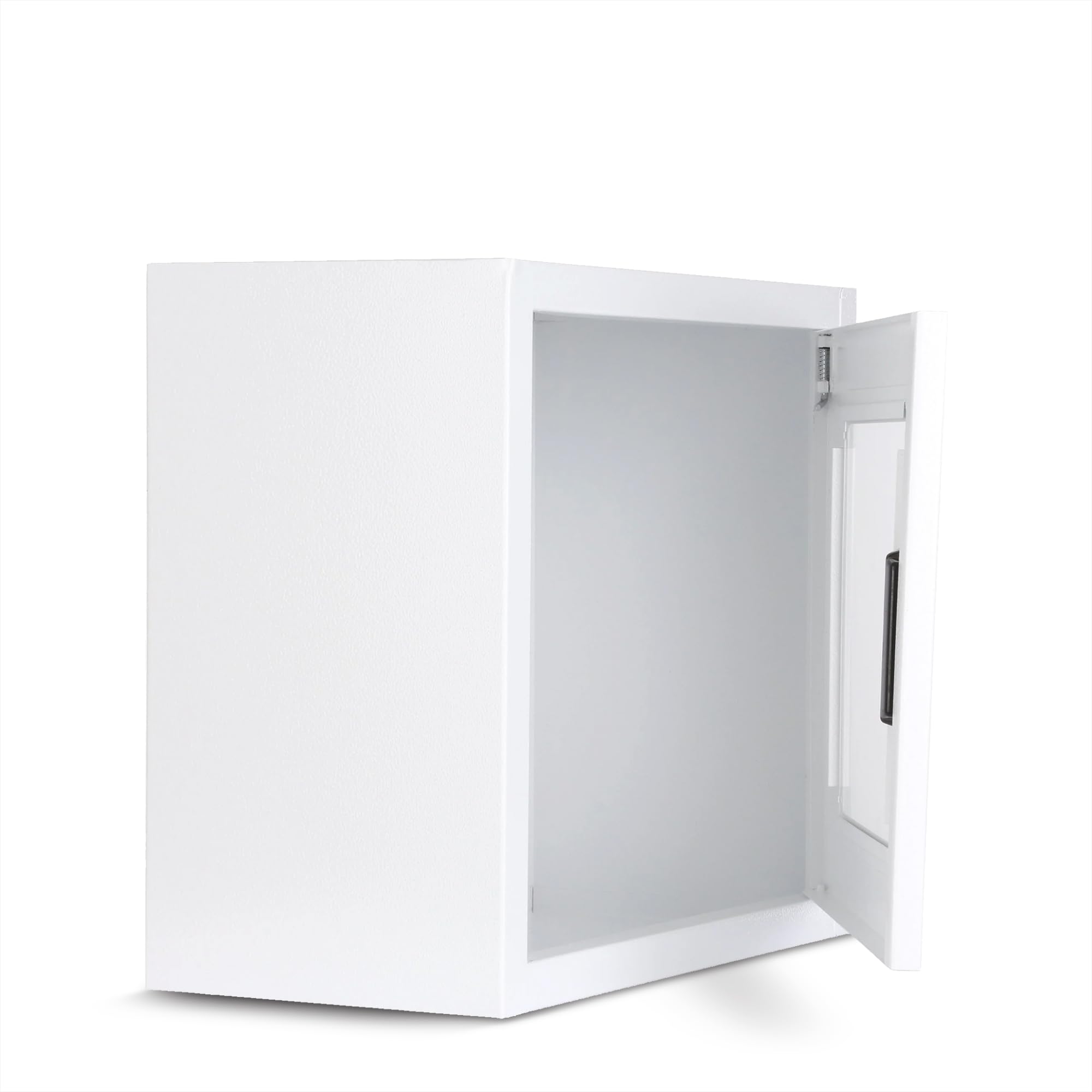 AMERICAN HOSPITAL SUPPLY Gabinete AED | Armario de almacenamiento desfibrilador montado en la pared blanco | Alarmado | Grande se adapta a pulgadas / Heart Sciences / todas las marcas