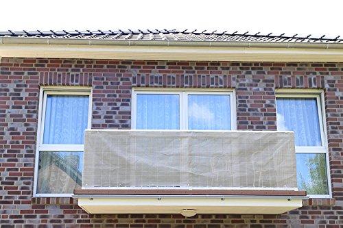 Smart Deko 90x200cm, Grau PE Balkonsichtschutz, Balkonverkleidung, Windschutz, Sichtschutz und UV-Schutz für Balkon, Gartenanlagen, Camping und Freizeit (90x200cm, Grau)