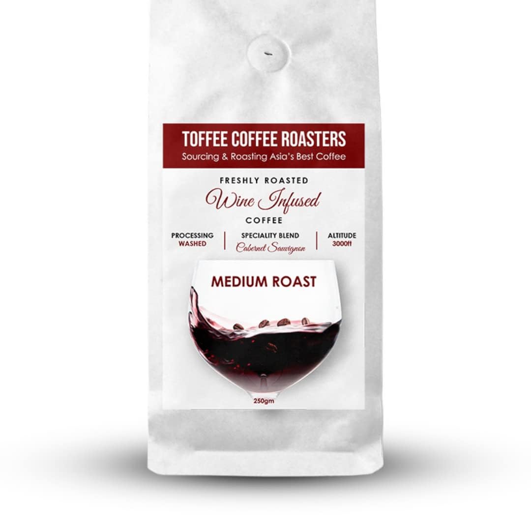 Cabernet Sauvignon Wine Barrel Aged Coffee | Toffee Coffee Roasters | 100% Arabica | Medium Roast | Grounded Coffee Notes: Fine Red Grapes and Wine (Home Espresso Machine, 500gm) (B0CVGXHFBZ) Amazon Price History, Amazon Price Tracker