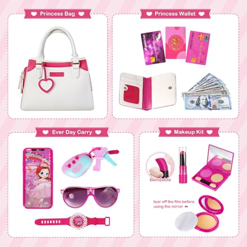 image for Shemira Play Purse for Little Girls, Princess Pretend Toys for Girls 3