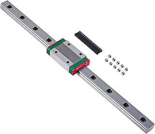 ANWOKIT MGN12H 450mm Linear Rail Guide with MGN12 Stainless Steel Carriage Block 8mm for 3D Printer CNC XYZ DIY Engraving Machine (H-Type)