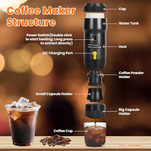 Cafetera Expreso Portátil con Batería 60 ml miniatura 2