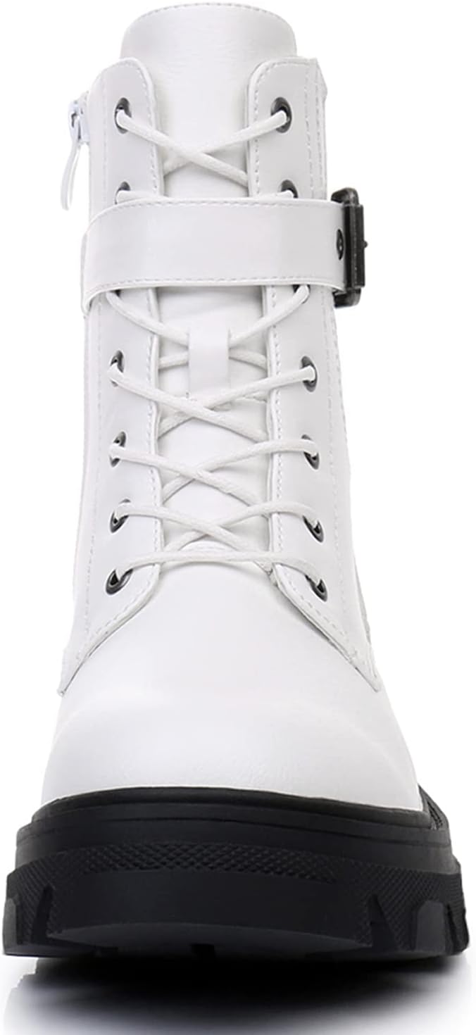 GLOBALWIN Women's Combat Boots Lace Up Ankle Booties Comfortable Lug Sole... - Picture 42 of 46