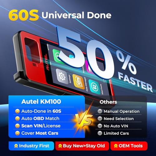 Autel Scanner MaxilM KM100 Diagnostic Tool, 2026 New KM100 OBD Scan Tool for 99% Vehicles, Lifetime Update, IM508S & IM608 PRO II Lite Model, No IP Limit - Image 4