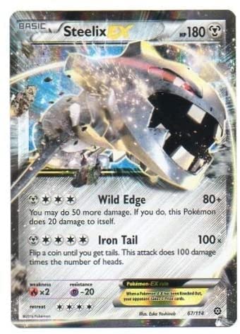 Pokemon Card Steelix Ex XY Steam Siege 67/114 English