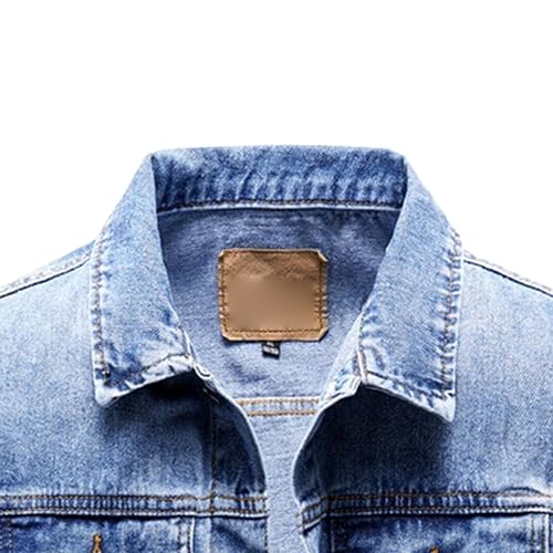 Men's Multi Pocket Denim Vest Trucker Sleeveless Jean Outerwear Casual Vintage Button Cowboy Vests4