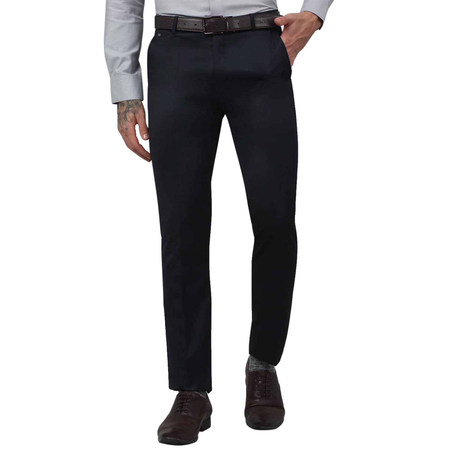 cantabil Men Solid Non Pleated Regular Fit Mid Rise Formal Trousers for Men | Formal Pants for Men | Formal Wear Regular Fit Trousers for Men (P_MTRF00146A)-picture-32