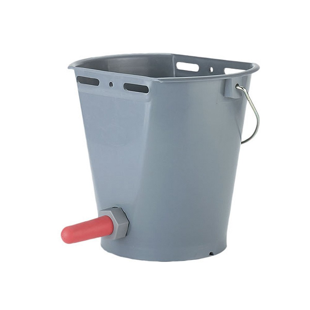 Kerbl Kalber Drinking Bucket with Suction Valve (Drinking Bucket for Cattle, Complete with Super Suction and Screw Valve, Capacity 8 litres) 144