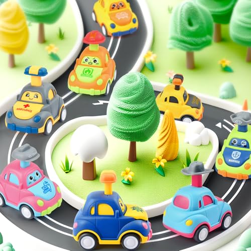 Set de 8 coches de juguete para niños 1-3 años miniatura 2