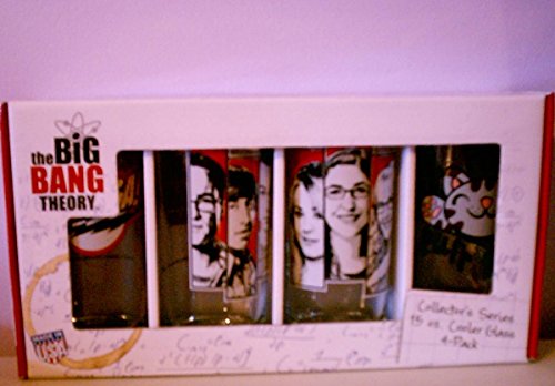 Set de 4 vasos coleccionables The Big Bang Theory 15 oz