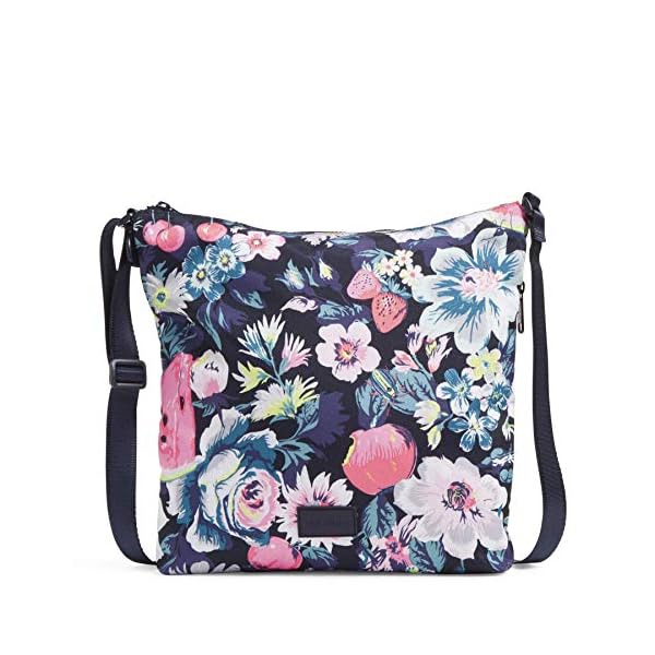 Vera Bradley Women's Recycled Lighten Up Reactive Hipster Crossbody Purse, Garden Picnic, One Size