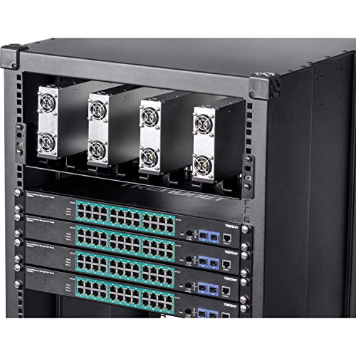 Image of TRENDnet 19 inch Rackmount Industrial Power Supply Vertical Chassis, TI-R4U, 4U Wall Mount Bracket, 2U Rack Mount Design, Designed for TI-RSP100048 Power Supplies (Sold Separately), Steel Construction