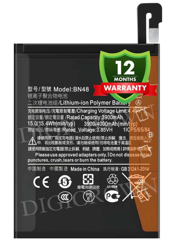 Image of Original BN48 Battery Compatible for Xiaomi Redmi Note 6 Pro - (4000mAh) - 1 Year Warranty DF7
