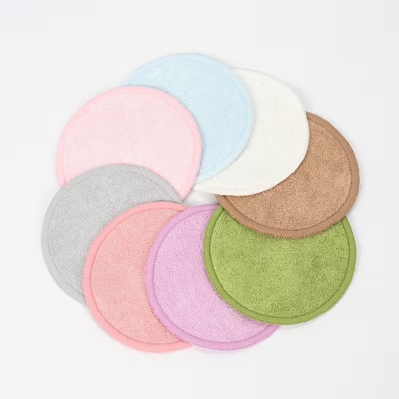 8/10pcs Reusable Makeup Remover Pads – Soft Facial Cleansing Pads for Quick Makeup Removal, Use with Cleanser or Makeup Remover, Machine Washable, Eco-Friendly Deep Cleaning Face Pads — view 2