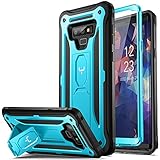 YOUMAKER Kickstand Case for Galaxy Note 9, Full Body with Built-in Screen Protector Heavy Duty Protection Shockproof Rugged Cover for Samsung Galaxy Note 9 (2018) 6.4 Inch - Blue