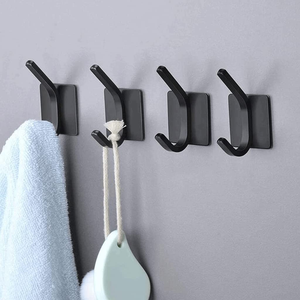 Ganchos para Colgar en la Pared, Puerta, Toalla, Albornoz, Ganchos para Ropa, Colgador de Pared Adhesivo para baño de Acero Inoxidable