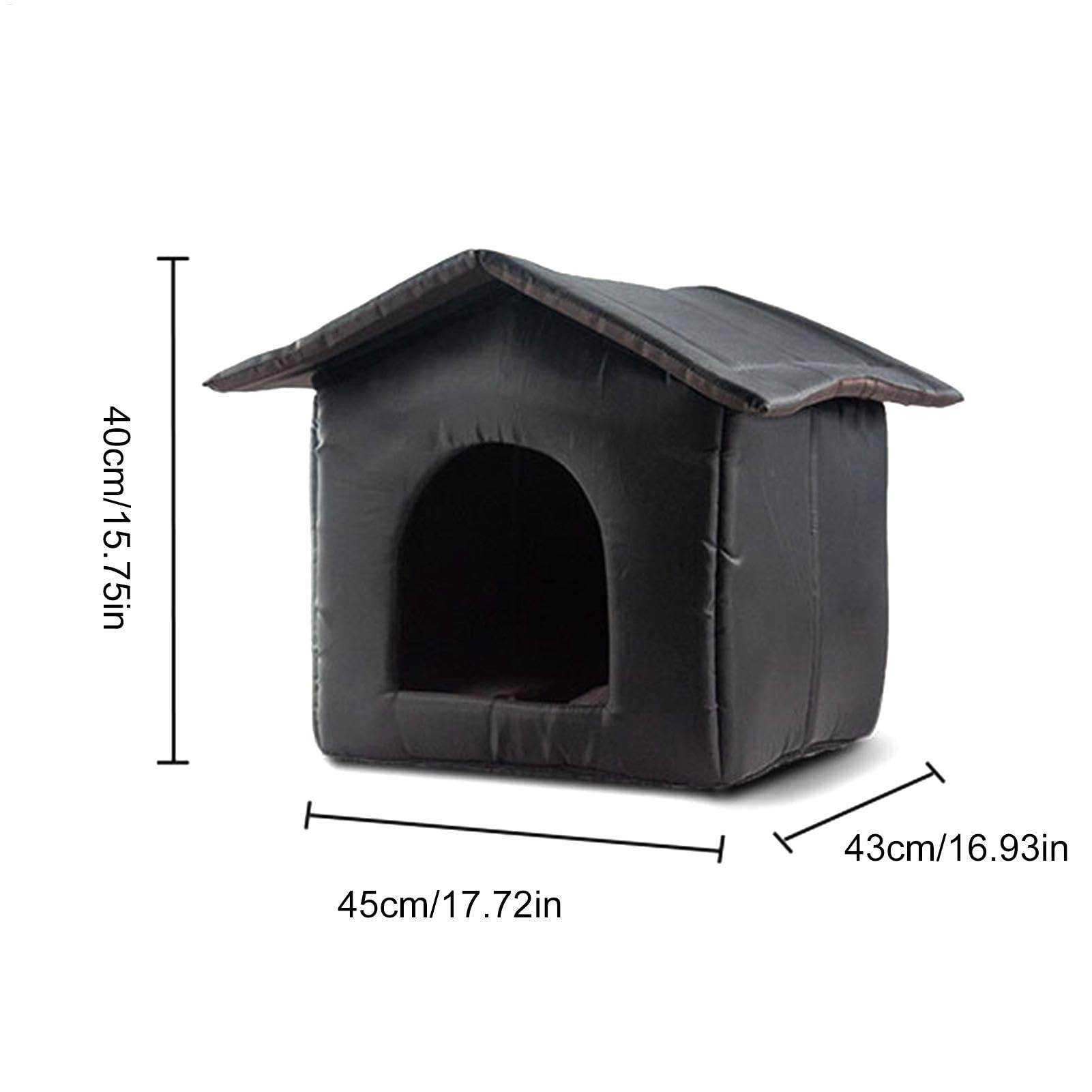 Casetta per gatti isolata per esterni, per esterni, calda cuccia per gatti, impermeabile, in tessuto Oxford, casetta per cani chiusa, fondo antiscivolo, gatto | Per Animali Domestici Antiscivolo Per Inverno Casa Balcone Giardino Campeggio Appartamento