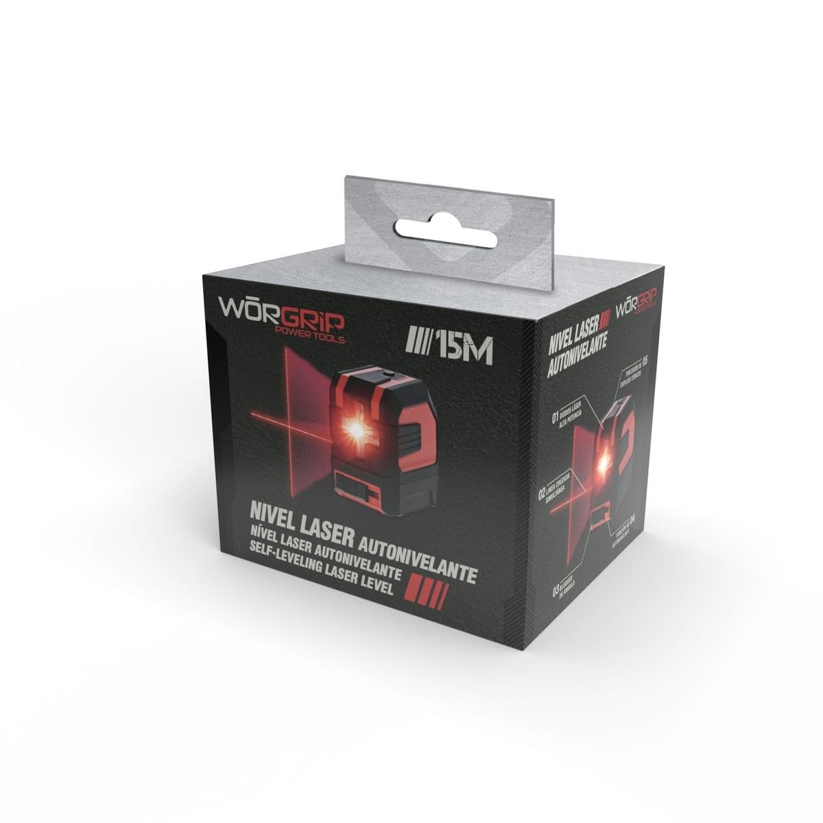 NIVEL LASER ROJO AUTONIVELANTE WORGRIP