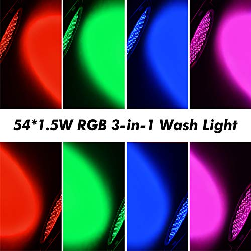 Betopper DJ Par Lights, 54x1.5W LED Par Lights RGB DJ Lights DMX Stage Lights Sound Activated Mini Wash Lights for Party Wedding Disco Club Camping Dancing DJ Shows Festival