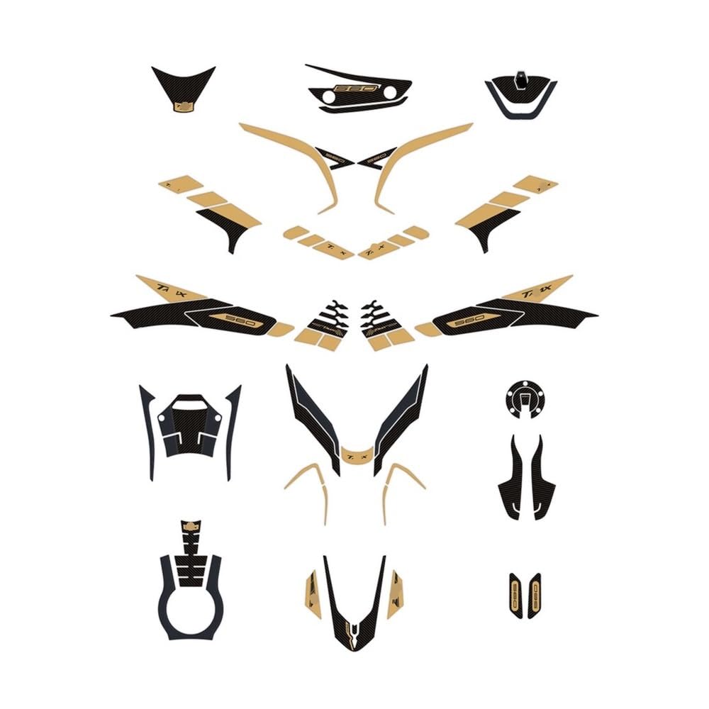 Kit protection réservoir Tmax 560 adhésif bleu premium - 8