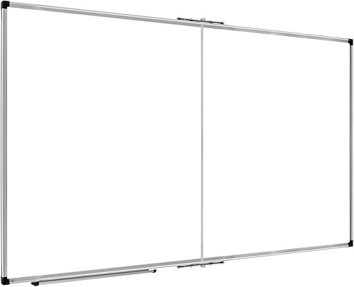 Miniatura 7 de XBoard Pizarra blanca magnética extragrande de 60 x 40 pulgadas, pizarra blanca gigante plegable de borrado en seco para pared con bandeja de