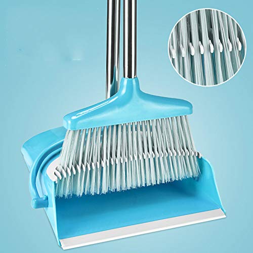 LACMY Broom Combination Stainless Steel Rod Soft Broom Set Household Wood Floor Sweeper