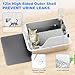 Non-Stick Stainless Steel Litter Box, XL Side Opening Splash-Proof & Leak-Proof Seamless Seal, Ellenpent Large Capacity, Cat Litter Box with Lid for Multi-Cats, Easy-Clean & Durable (White)