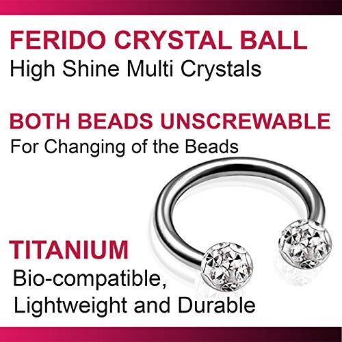 Bodyjewellery 2Pcs 16G Horseshoe Earrings Barbell Titanium G23 Bite Ring Ear Helix Cartilage Snake Eyebrow Tragus Septum Nose B2B2Cv #TOP4