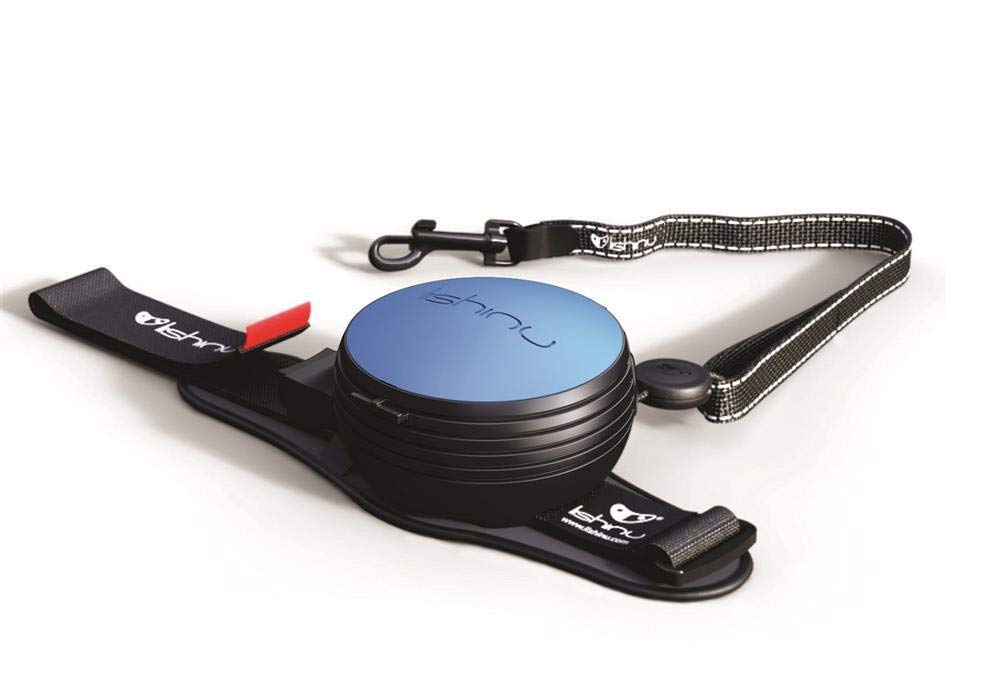 3 correas para perros con parada completa, M (8-12 kg), color azul