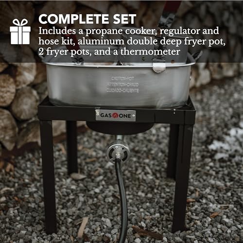 Gas-One-Double-Fryer-with-2-Baskets-Propane-Burners-for-Outdoor-Cooking–Heavy-Duty-18Qt-Aluminum-Pot-Outdoor-Deep-Fryer-with-Cast-Iron-Burner–Propane-Deep-Fryer-with-Thermometer Gas One Double Fryer with 2 Baskets Propane Burners for Outdoor Cooking–Heavy Duty 18Qt Aluminum Pot Outdoor Deep Fryer with Cast Iron Burner–Propane Deep Fryer with Thermometer