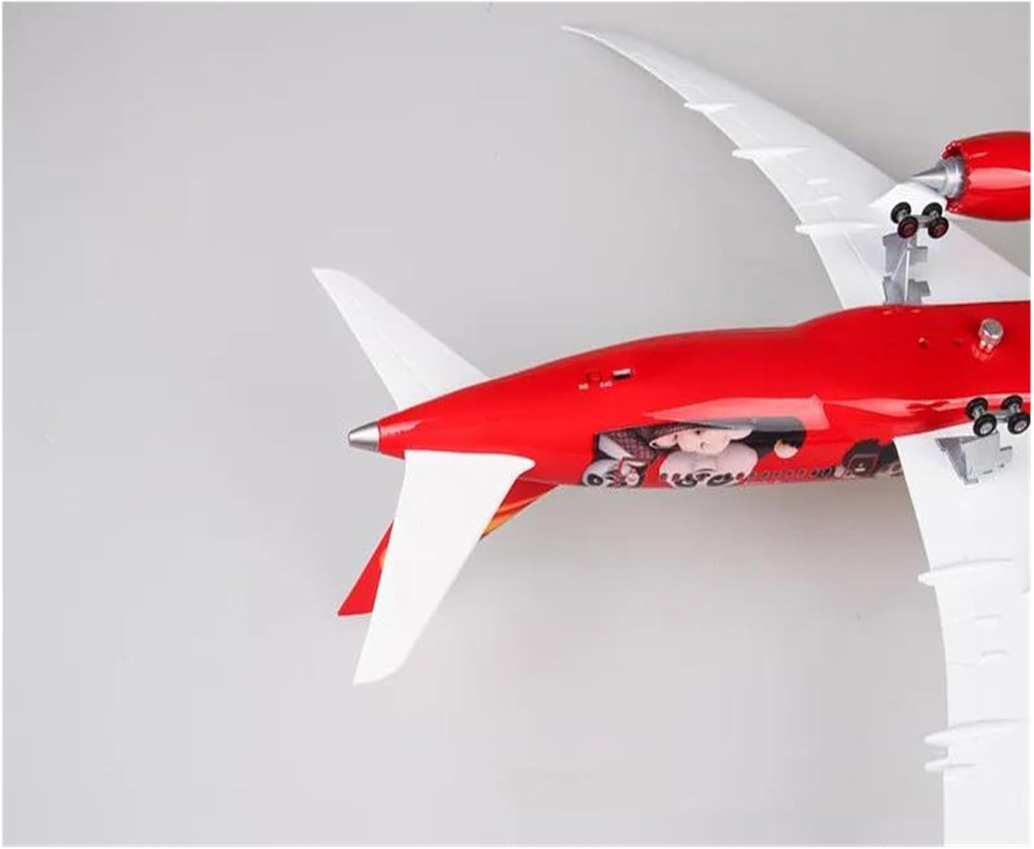 Miniature Scale 1 130 for Hainan Airlines Panda Boeing 787 Resin Airplane Airbus with Light Wheels Toy Collection Display Flying Toy Game Kits(No Light)