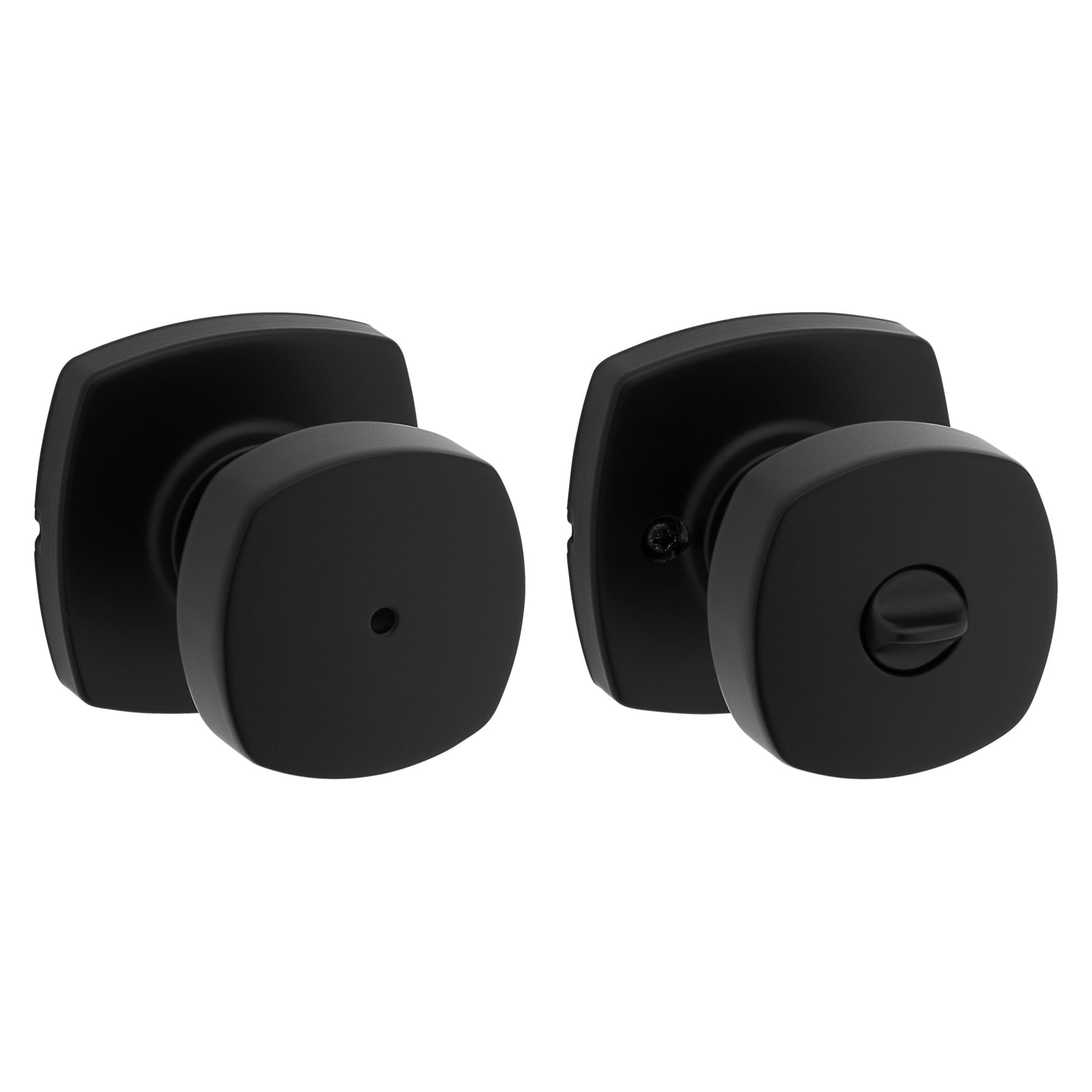 Poignée de porte de chambre Kwikset Arroyo noir mat pour rénovation salle de bain