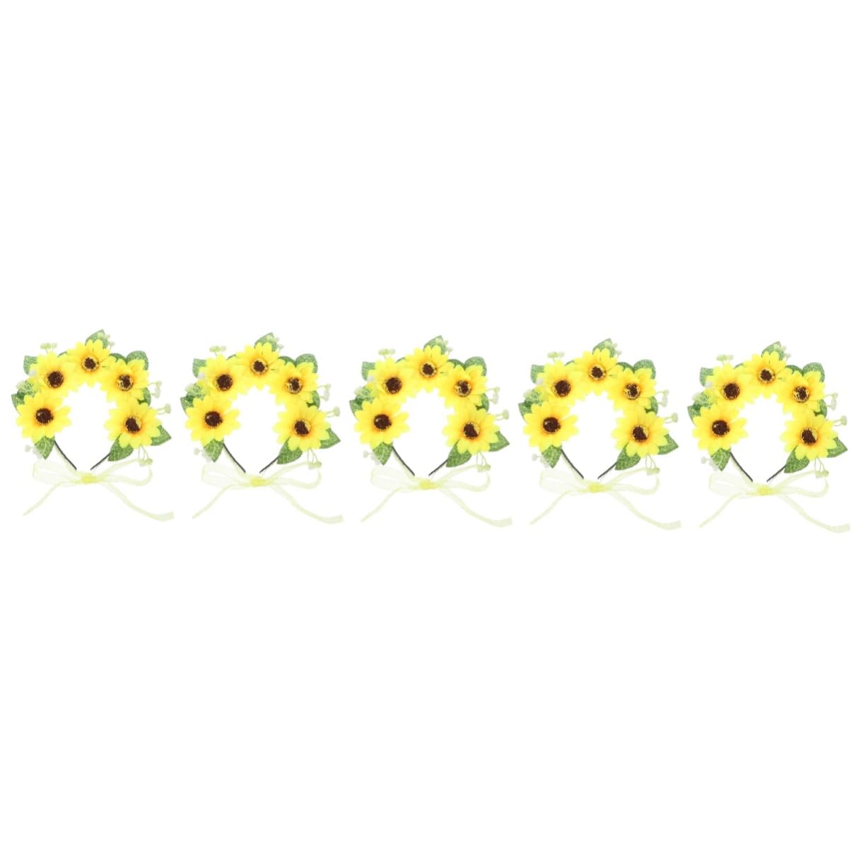 Baluue 5stücke Floral Sonnenblumen Haarschmuck Dekoratives Blumenhaarband Für Frauen Und Teens Für Hochzeiten Partys Und Festivals Leicht Und Komfortabel