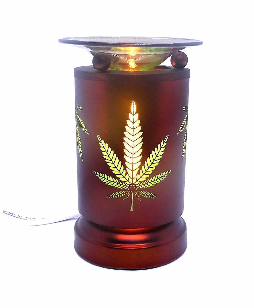 Marijuana Electric Lamp Fragrance Oil and Tart Burner Lamp Wax Melts Aroma Therapy Copper Finish