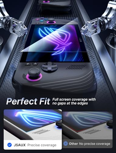 Image of JSAUX Screen Protector for ROG Xbox Ally /ROG Xbox Ally X (2025) / ROG Ally 2-Pack, Ultra HD 9H Hardness Tempered Glass Protector, 7 inch Anti-Scratch Screen Protector for ROG Ally X | Guide Frame Included, Ultra HD Tempered Glass, 9H Hardness, Anti-Scratch, Easy Installation