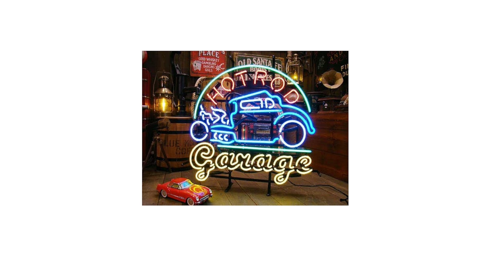 ホットロッドガレージ HOT ROD GARAGE ネオンサインネオン管室内装飾 ホットロッドガレージ ネオンサイン - HOLIDAY GENERAL STORE