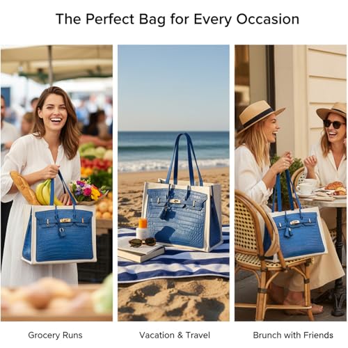 Bolso Tote de Lona Chic con Estampado Inspirado en Lujo miniatura 7
