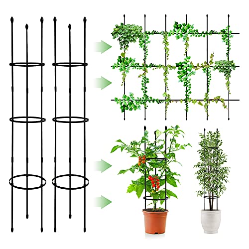 Advtim-Garden-Trellis-Tomato-Cage2-Packs-48-Garden-Trellis-for-Climbing-PlantsPlant-Cages-Supports-for-Vines-Crop-VegetableFlowersPotted-Plants