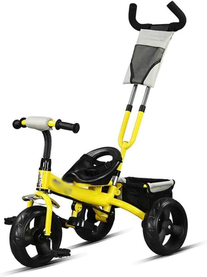 HBJWOV Foldable Tricycle Children's Bicycle Children's Tricycle Can Push and Ride use Stroller Baby Bicycle