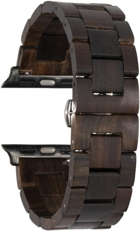 Wooden Watch Band for Apple Watch 100% Eco-Friendly Natural Hardwood Watch Strap,Bracelet for iWatch Series 10 9 8 7 6 5 4 3 SE Ultra