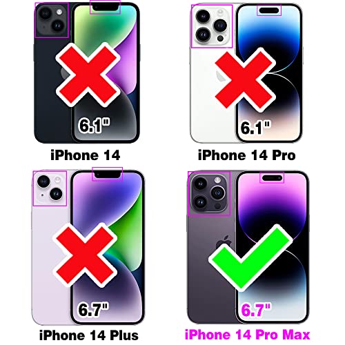 Phone Case for iPhone 14 Pro Max 6.7 inch Wallet with Tempered Glass Screen Protector and Leather Slim Flip Cover Card Holder Stand iPhone14promax 5G i Phone14Max Plus iPhone14 ProMax Women Green