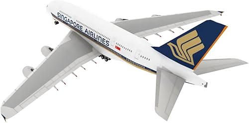 Miniatura 2 de 2023 Paper A380 Singapore Airlines Modelo de avión Modelo 1:120 Modelo de exposición de ciencias de simulación (kit sin ensamblar) Modelo de