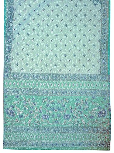 Image of Garden Vareli Summer Roganza Viscose Brasso Floral Print Saree with Unstitched Blouse Piece