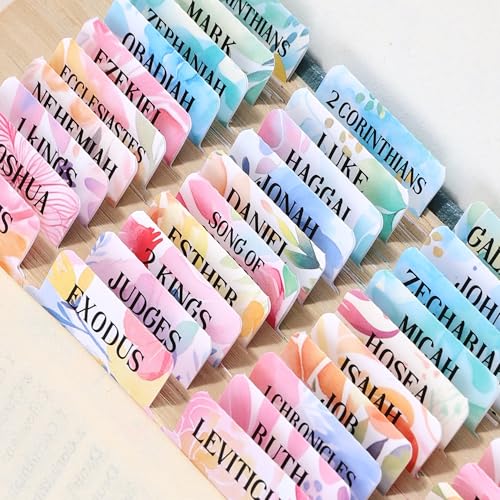 Pestañas de la Biblia elegantes para un estudio bíblico organizado y lleno de belleza