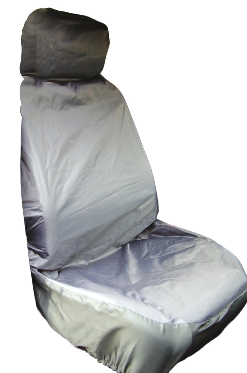Maypole Heavy Duty Nylon Single Front Seat Cover For Cars, Vans, 4x4s, MPVs Waterproof, Grey